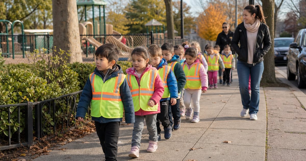 When should a school use a blanket annual permission form instead of a slip for every outing?