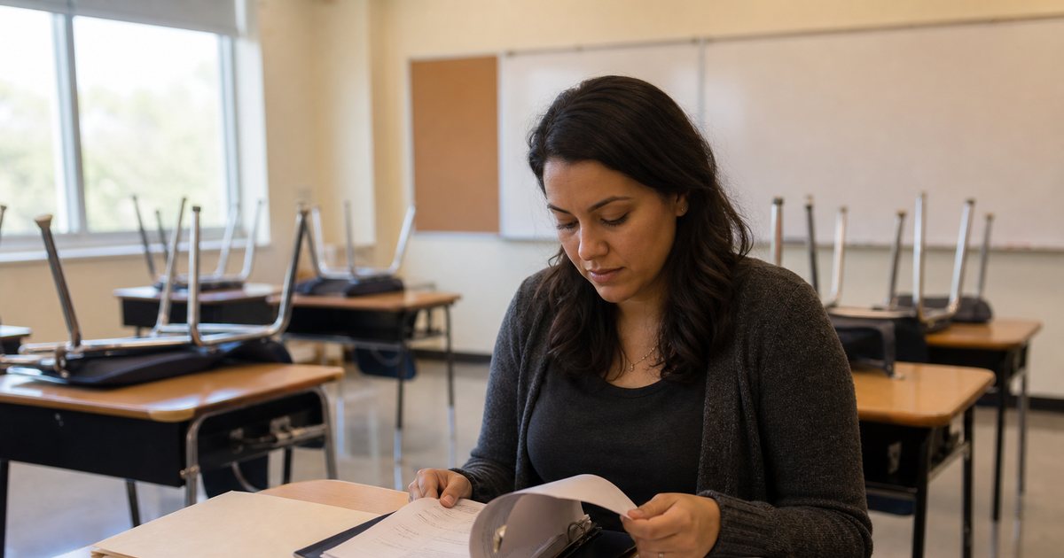 How should a substitute teacher handle permission slips when the regular teacher is out before a trip?